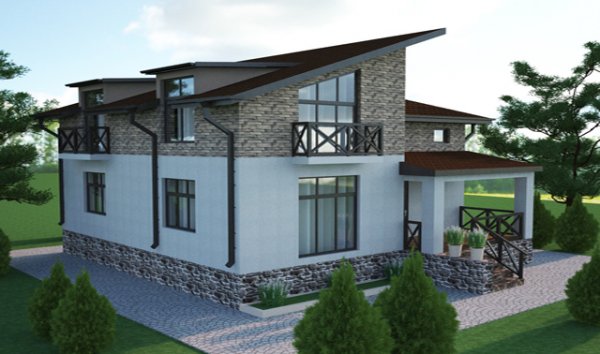 220 kv m mansard tipli yaşayış evi