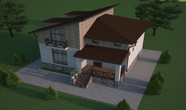 220 kv m mansard tipli yaşayış evi