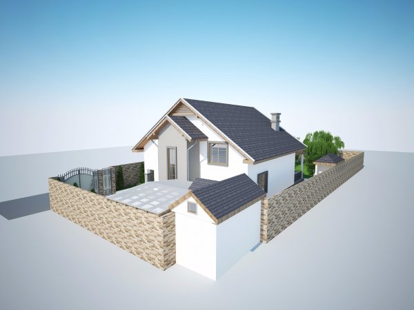 374 kv m mansard tipli yaşayış evi