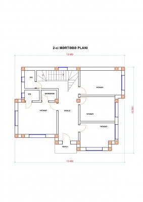 262 m2 2 mərtəbəli yaşayış evi
