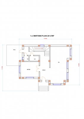 262 m2 2 mərtəbəli yaşayış evi
