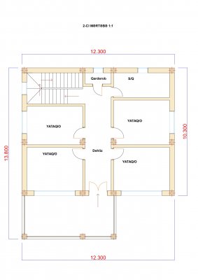 305 m2 2 mərtəbəli yaşayış evi