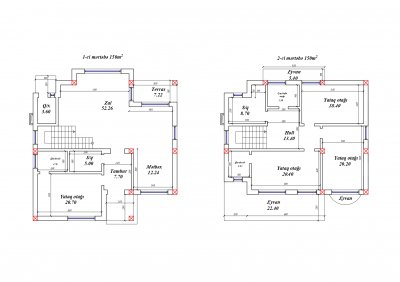 300 m2 2 mərtəbəli yaşayış evi