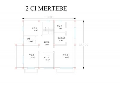 350 m2 2 mərtəbəli yaşayış evi